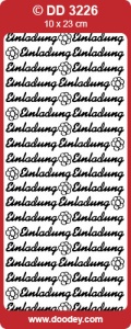 Stickervel goud Einladung DD3226 (Locatie: B051)