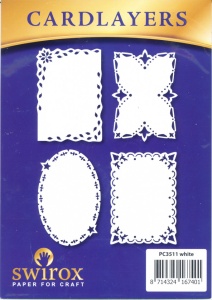 Swirox oplegkaarten wit vier stuks PC3511 (Locatie: M100)