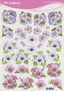 Voorbeeldkaarten knipvel bloemen 2193 (Locatie: 4314)