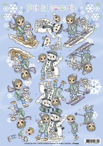 Yvonne Creations knipvel Puk en Floortje winter CD10999 (Locatie: 5557)