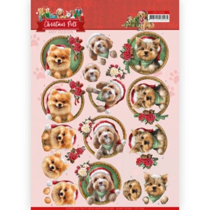 Amy Design knipvel kerstmis hondjes CD11529 (Locatie: 0345)