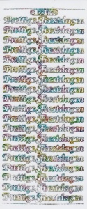 Doodey stickervel prettige feestdagen multicolor DD1704 (Locatie: f116)