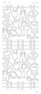 Find It stickervel glanzend goud babykleertjes CD3087 (Locatie: t073)