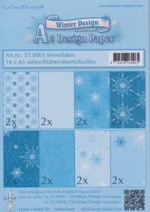 Le Crea Design, design paper, Snowflakes, A5 51.0065 (Locatie: s2)