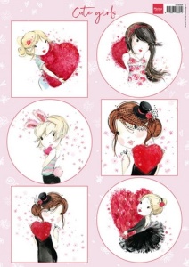 Marianne Design knipvel Cute Girls VK9564 (Locatie: 2206)