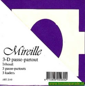 Mireille vierkante kaart paars 3 stuks 2110 (Locatie: Z51 )