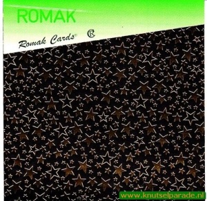 Romak foliedrukvellen 6 stuks sterren goud K5 325 95G (Locatie: HH104 )