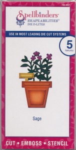 Spellbinders snij- en embosmallen Saliekruidenplant 5 stuks S2-087 (Locatie: D143)