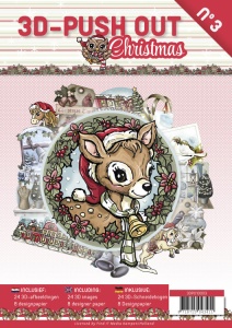Stansboek Christmas, 24 afbeeldingen en 8 designpapier, 3DPO10003 (Locatie: 1254)