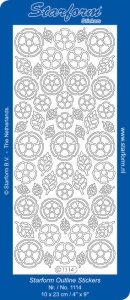 Starform sticker bloemen geel 1114 (Locatie: NN085 )