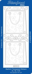 Starform sticker glitter transparant goud 3190 (Locatie: X081)