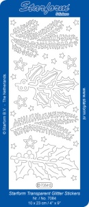 Starform sticker glitter zilver / goud 7084 (Locatie: J536)