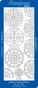 Starform sticker hoeken zilver 1002 (Locatie: i463)
