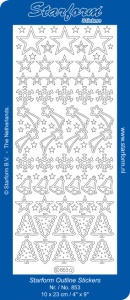 Starform sticker zilver kerst 853 (Locatie: U376)