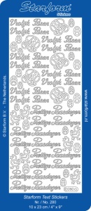 Starform stickervel goud vrolijk pasen 280 (Locatie: G339)