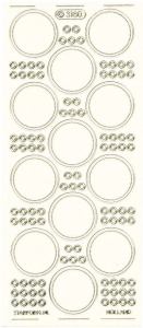 Starform stickervel transparant gouden rondjes 3180 (Locatie: G084)