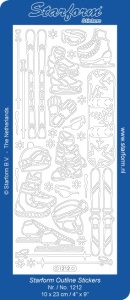 Starform stickervel wintersport goud 1212 (Locatie: u030)