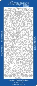 Starform stickervel zilver bloemen 1177 (Locatie: T042 )