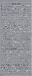 Sticker zilver Engelse teksten DD2381 (Locatie: A232)