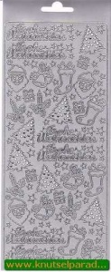 Sticker zilver frohe weihnachten 3635 (Locatie: H263 )
