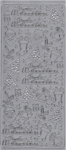Sticker zilver frohe weinachten 1103 (Locatie: B269)