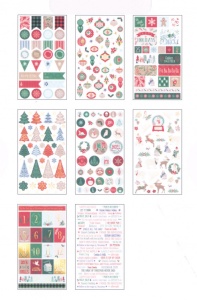 The Paper Studio Christmas Stickerboek, 8 vel (Locatie: 0511)