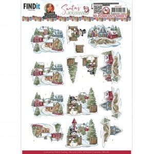 Yvonne Creations stansvel kerstdorpje SB10787 (Locatie: 1342)