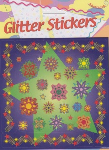 Abstracta glitter stickers kerstmis (Locatie: 1217)
