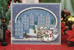 Amy Design snijmal Christmas Houses ADD10303 (Locatie: nn248)