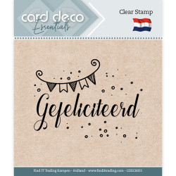 Card Deco Clear Stamp Gefeliciteerd CDECS055 (Locatie: nn193)