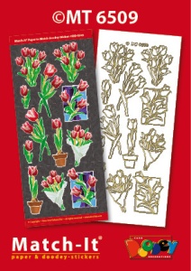Doodey Match-It knipvel en sticker tulpen MT6509 (Locatie: 1726)