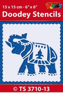 Doodey Stencil Olifant 15 x 15 cm TS3710-13 (Locatie: 4630)