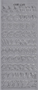 Doodey sticker zilver letters DD6201 (Locatie: B270)