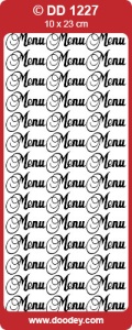Doodey stickervel goud menu DD1227 (Locatie: f024)