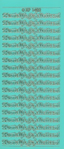 Doodey stickervel hartelijk gefeliciteerd mint XP1402 (Locatie: L235)