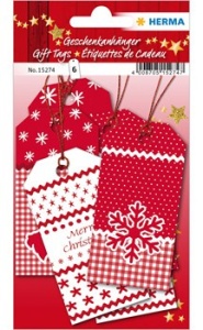 Herma cadeaukaartjes Merry Christmas 6 stuks 15274
