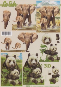 Le Suh knipvel olifant / panda 416964 (Locatie: 5527)