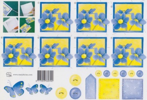 Marjoleine knipvel bloem blauw 92 (Locatie: 2771)