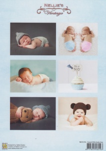 Nellie's Vintage knipvel sweet baby boy NEVI076 (Locatie: 0505)