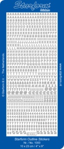 Starform sticker alfabet zilver 1000 (Locatie: T122)