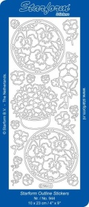 Starform sticker bloemen goud 944 (Locatie: HH147 )