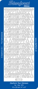 Starform sticker goud happy christmas 370 (Locatie: C242)