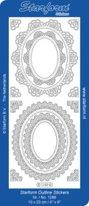 Starform sticker ornamenten zilver 1288 (Locatie: i469)