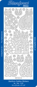 Starform sticker poes goud 1122 (Locatie: C201)