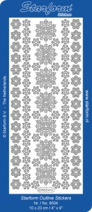 Starform sticker zilver winter 8504 (Locatie: G293)