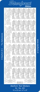 Starform stickervel goud Menü 430 (Locatie: F171)
