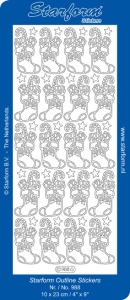 Starform stickervel kerst goud 988 (Locatie: BB134)