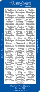 Starform stickervel Kerstmis en Nieuwjaar goud 266 (Locatie: U039)