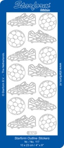 Starform stickervel voetbal goud 117 (Locatie: B021)