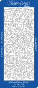 Starform stickervel zilver hartjes 1178 (Locatie: T041 )
